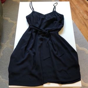Banana Republic Navy Chiffon Dress